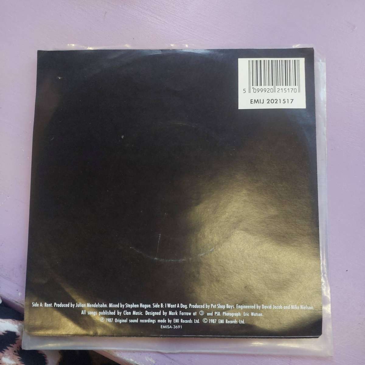Pet Shop Boys - Rent / I want a dog 7"