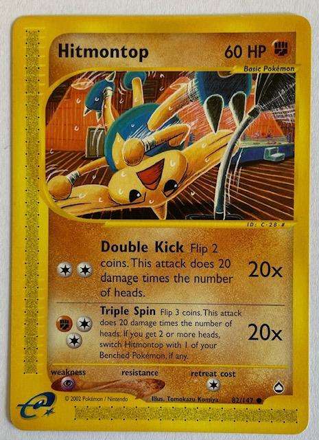 Pokémon Trading Card  - HITMONTOP - 2002 - 82/147 LP NM