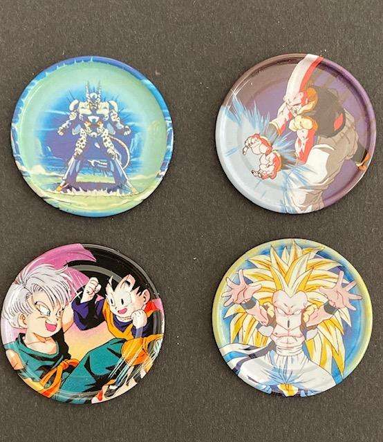 Dragon Ball Z Metal Tazo's x 4 - Great condition!
