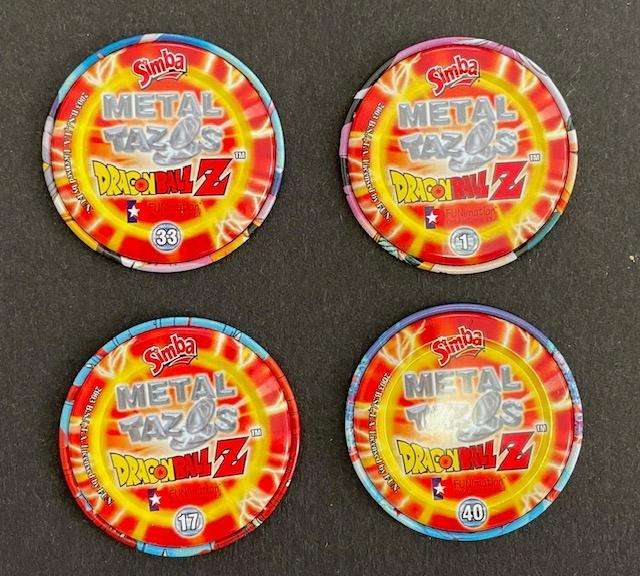 Dragon Ball Z Metal Tazo's x 4 - Great condition! 2003