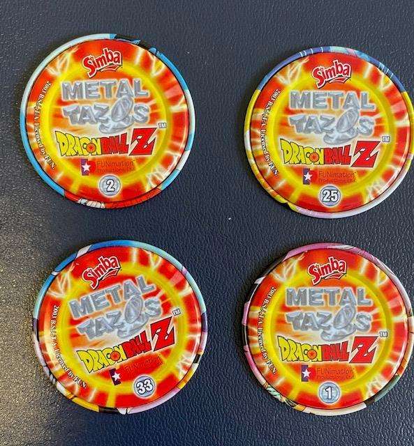 Dragon Ball Z Metal Tazo's x 4 - Great condition! 2003