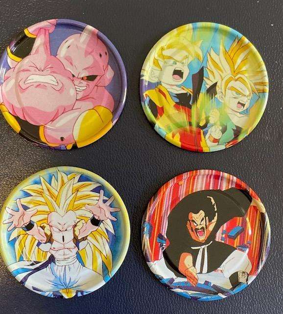 Dragon Ball Z Metal Tazo's x 4 - Great condition! 2003