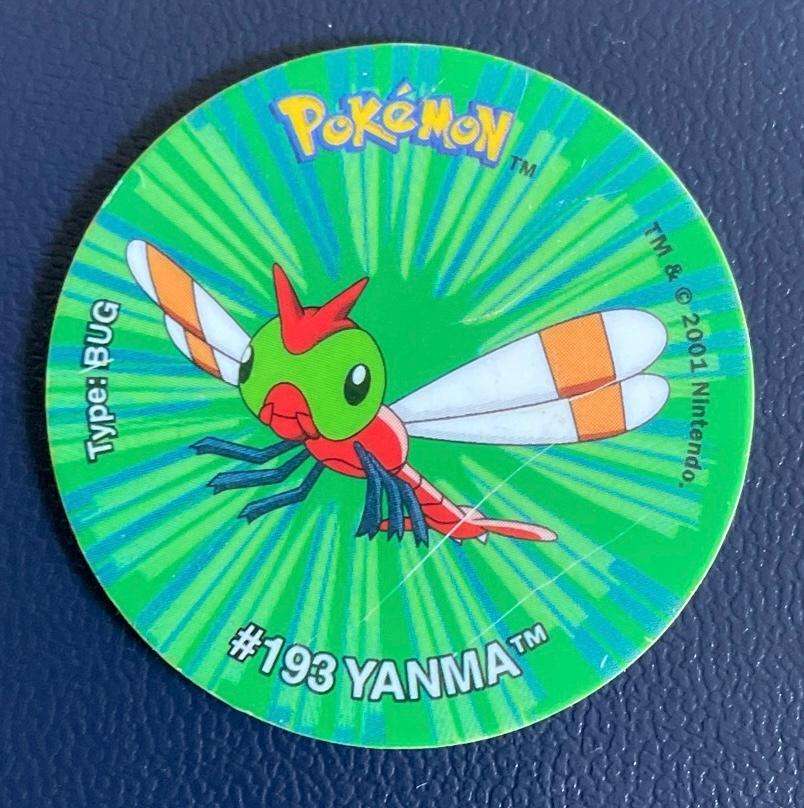 Pokemon Tazo - # 193 YANMA - Last Ever Collection . 2001 - Tazo number 33 - MP