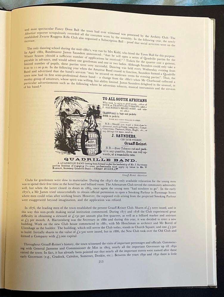 GRAAF - RENIET - A CULTURAL HISTORY - C.G.HENNING 1975 Signed by author and numbered - #902 AFRICANA