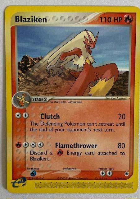 Pokémon TCG - BLAZIKEN - 2003 - 15/109 - RARE!  - LP NM