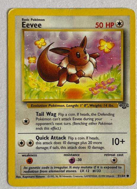 Pokémon Trading Card -  EEVIE 1999 51/64  LP