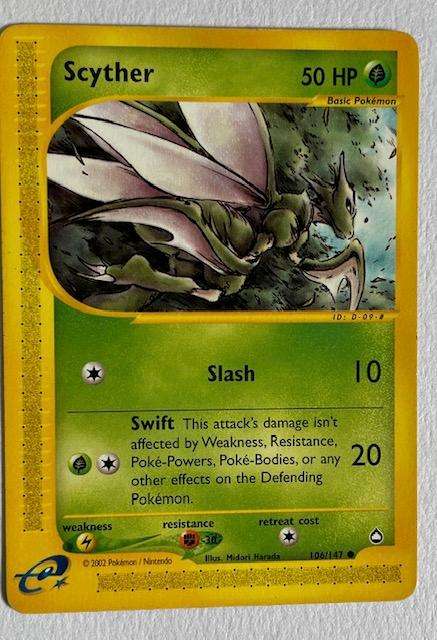 Pokémon TCG - SCYTHER - 2002 - 106/147 -NM