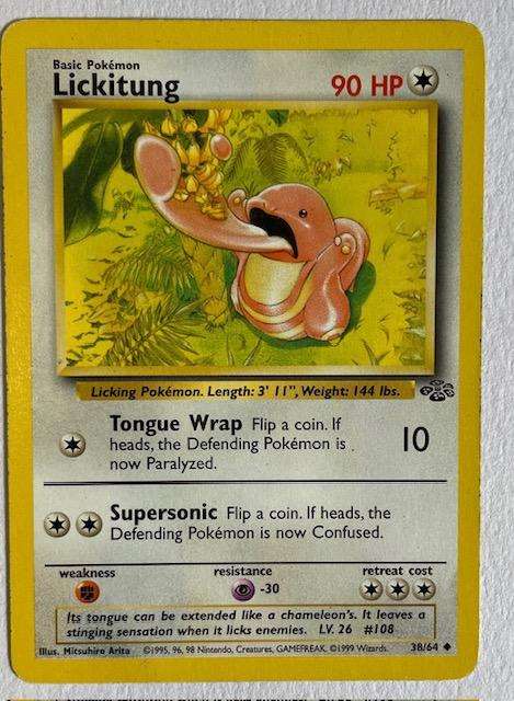Pokémon TCG - LICKITUNG - 1999 - 38/64 - UNCOMMON - LP NM