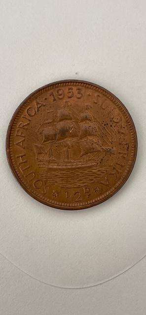 South African Half penny Coin - 1953 - Circulated