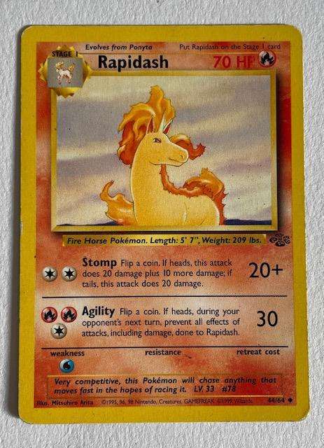 Pokémon TCG - RAPIDASH - 1999 - 44/64 - LP