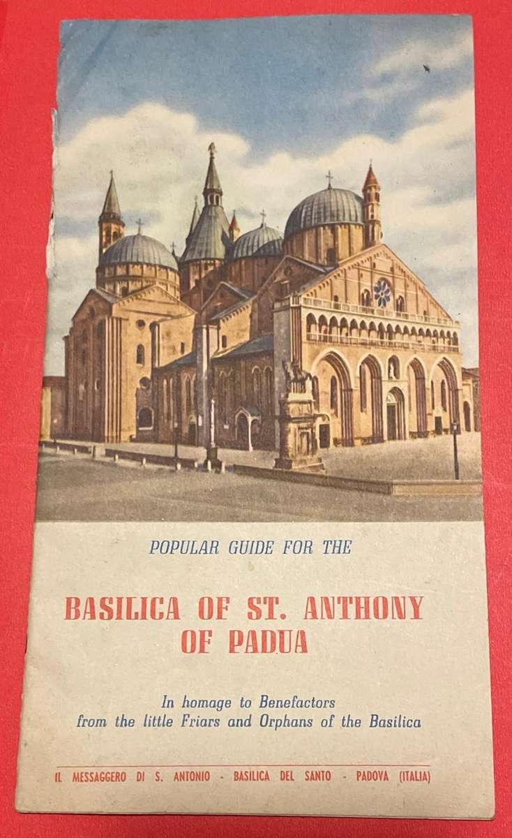Vintage Tourist Pamphlet - BASILICA OF ST. ANTHONY OF PADUA - 1950's - RARE!