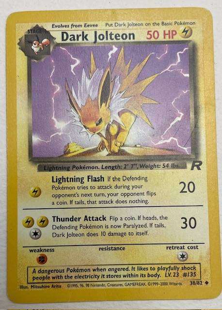 Pokémon Trading Card - DARK JOLTEON - 2000 - 38/82 - UC - LP NM