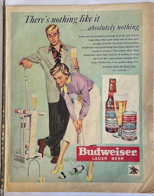Vintage advertisement - BUDWEISER  - from LOOK magazine - 1950