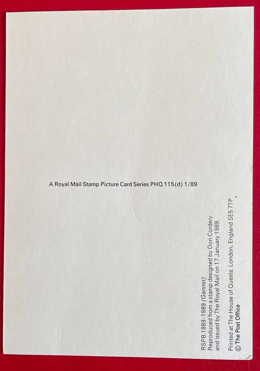 Maxi Card - GANNET - 35p -  Royal Mail 1989