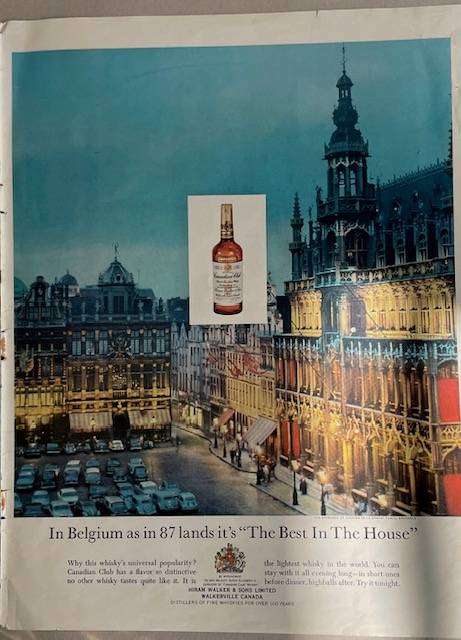 Vintage advertisements - LIFE magazine 1963  . Coca Cola Party advert with Hiram Walker Whiskey