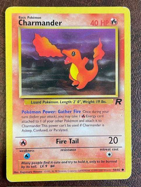 Pokémon Trading Card -  CHARMANDER - 2000 - (R) - 50/82  LP NM