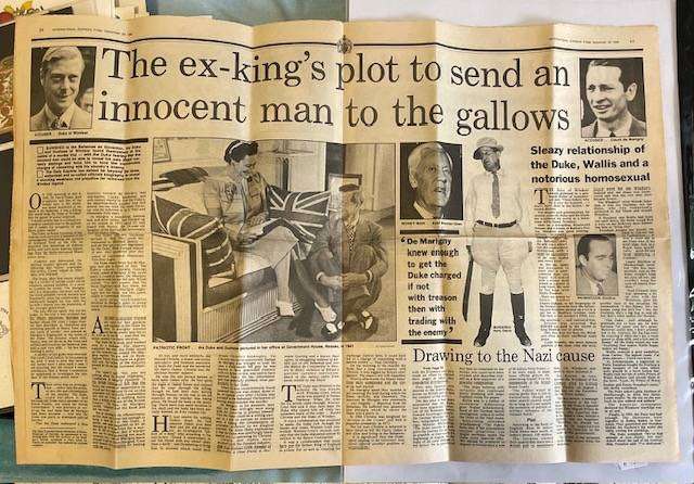 KING EDWARD VIII - THE SECRET LIFE OF THE DUKE AND DUCHESS OF WINDSOR - 8 page exclusive 1990