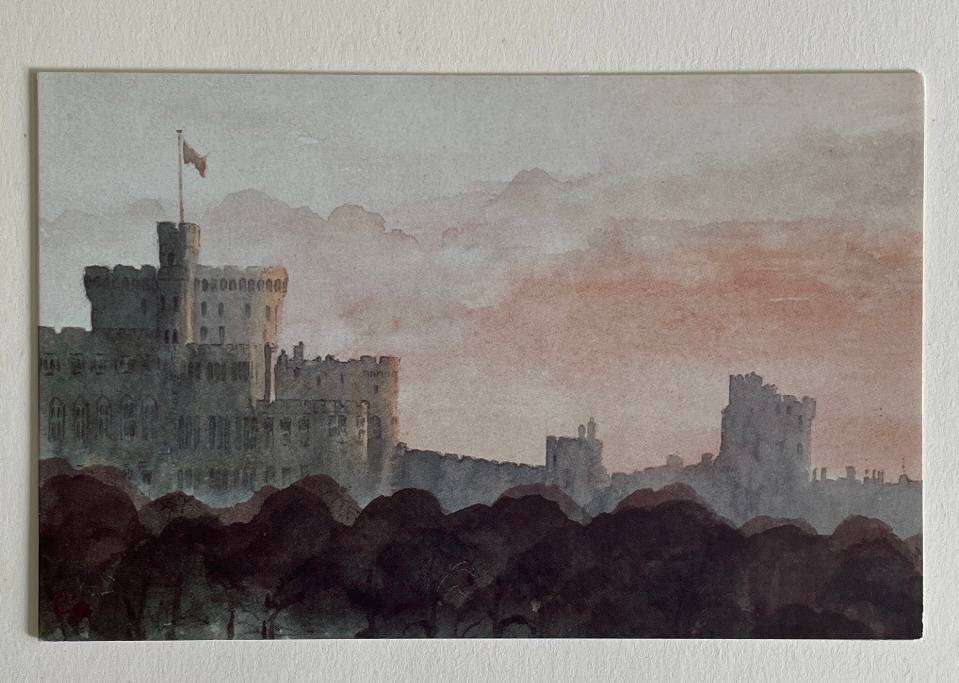 Vintage card - English Watercolours - Painting by HRH Prince of Wales - 1994 -  Blank inside