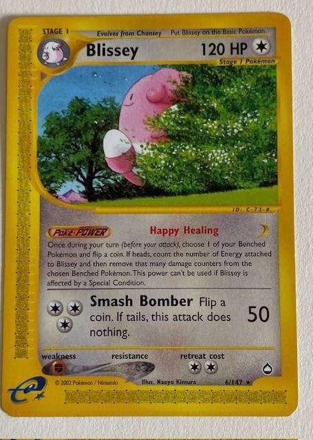 Pokémon TCG - BLISSEY - 2002 - 6/147 - RARE! - LP NM