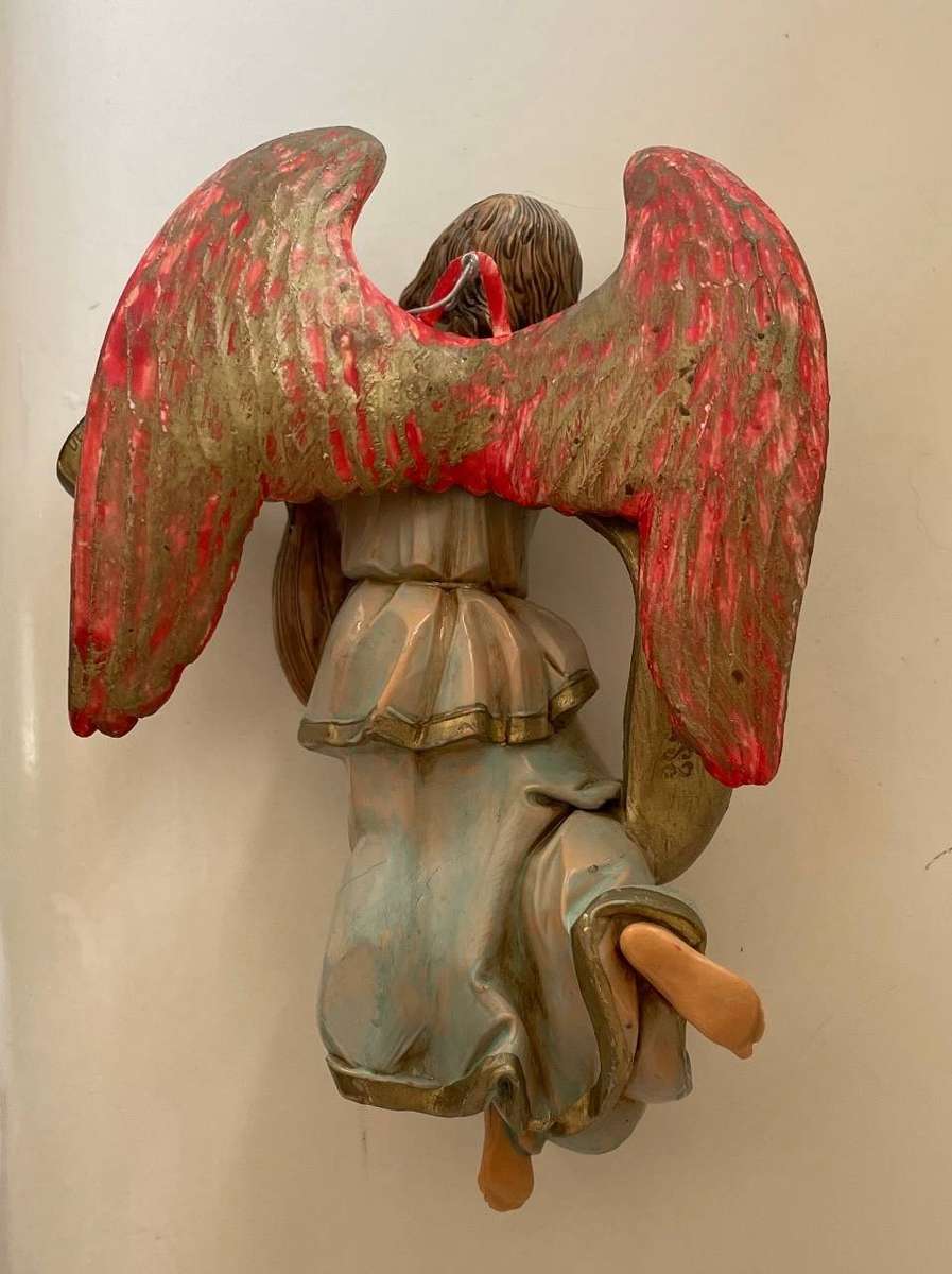 Vintage Fontanini Silmonetti " Angel with Mandolin" Depose, Italy #470 - Beautiful collectible 17cm