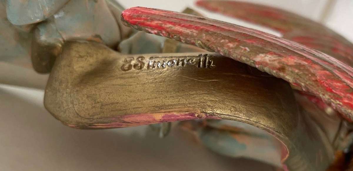 Vintage Fontanini Silmonetti " Angel with Mandolin" Depose, Italy #470 - Beautiful collectible 17cm