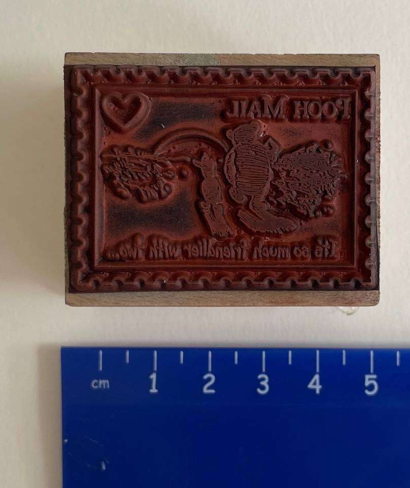 Vintage Winnie the Pooh Rubber Stamp - "Pooh Mail" - Walt Disney - All Night Media #735E