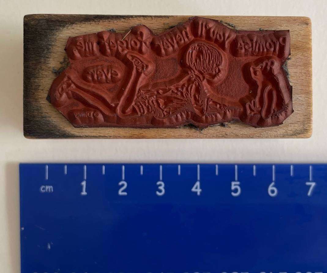Vintage Winnie the Pooh Rubber Stamp - "Promise" Walt Disney - All Night Media # 739E