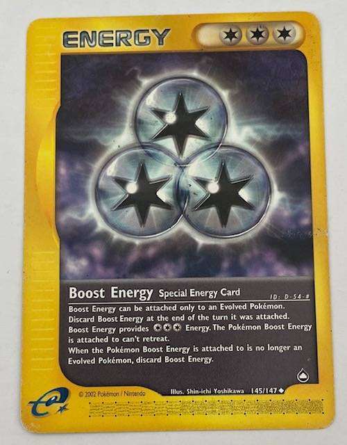 Pokémon TCG -ENERGY -  BOOST ENERGY - 2002 - 145/147 UC - LP NM