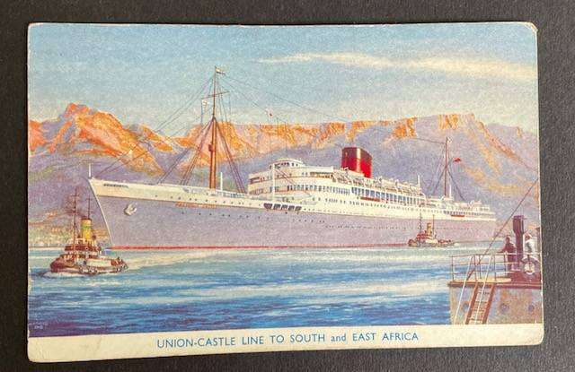Union Castle MS Pretoria Castle Vintage Postcard - Maritime History Collectible