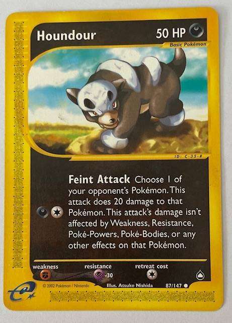 Pokémon Trading Card -  HOUNDOR - 2002 - 87/147 - NM