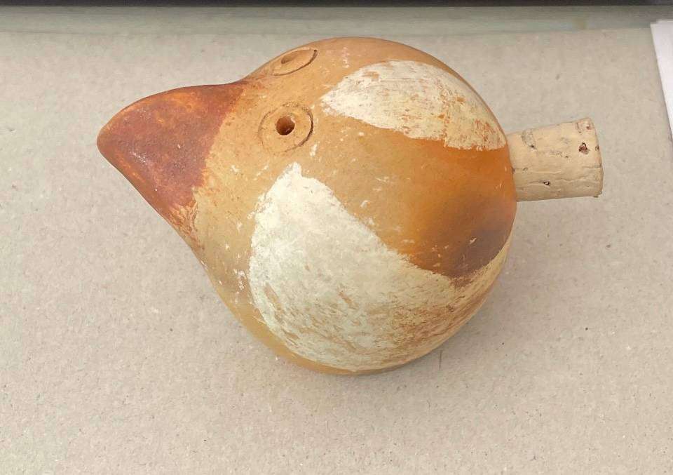 Ndugu Africa ceramic bird salt dispenser Africana
