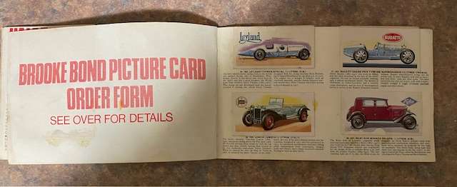 Brooke Bond Cards Booklet. The History of Motor Cars