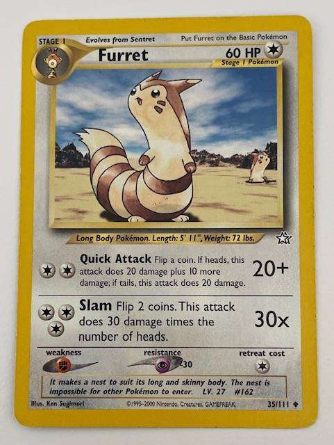 Pokémon TCG - Furret - 35/111 - 2000 - uncommon - NM