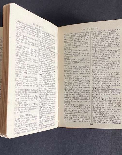 Jan Smuts Bible given to the troops WWII Olive wood etched cover.