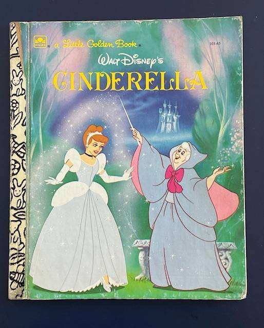 WALT DISNEY'S VINTAGE -CINDERELLA- A LITTLE GOLDEN BOOK - HARDBACK - CODE: 103-65 - 1986