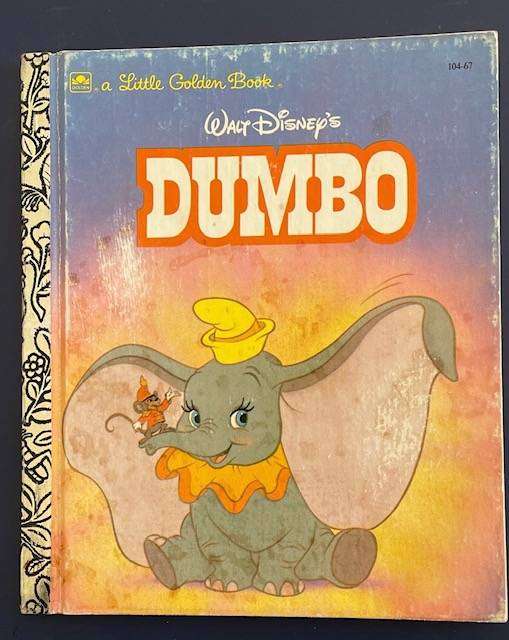 WALT DISNEY'S VINTAGE -DUMBO- A LITTLE GOLDEN BOOK - HARDBACK - CODE: 104-67 - 1988