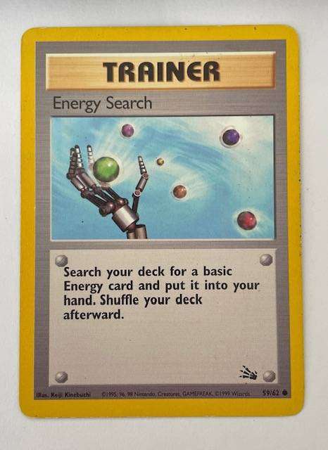 Pokémon TCG -TRAINER - ENERGY SEARCH - 1999 - 59/62- NM