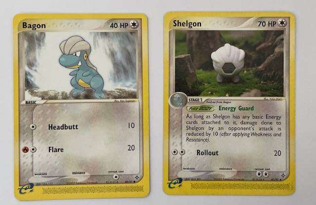 Pokémon TCG - BAGON AND SHELGON - 2003 - 41/97 AND 49/97 UC - NM