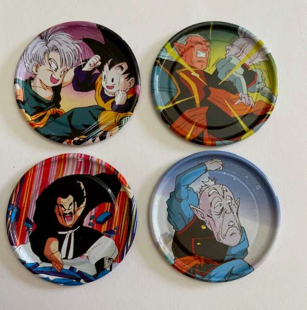 Metal Dragon Ball Z Tazo's - Simba - No's 1, 9, 6 and 7