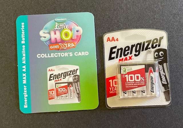 Checkers mini's 2024 - ENERGIZER BATTERIES - and card.