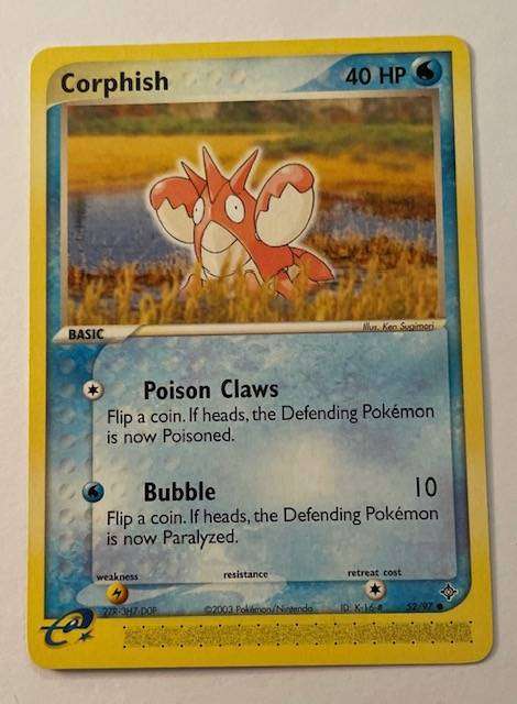 Pokémon TCG - CORPISH - 52/97 -2003 - UC -  NM/M - GREAT CARD!