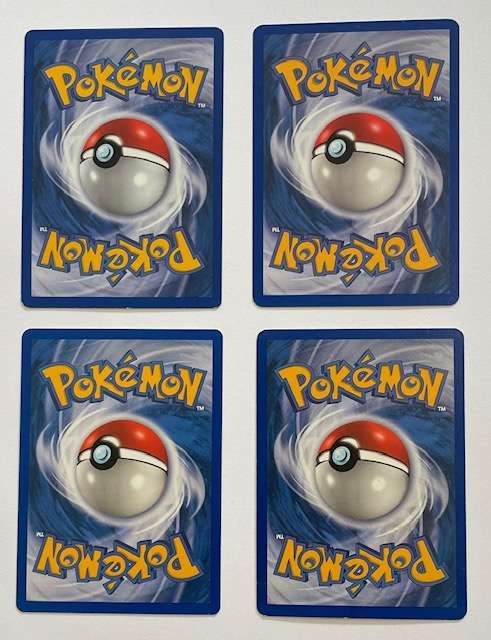 Pokémon Trading Cards x 4 CATERPIE 53/75, CORPISH 52/97, WAILMER 83/100. PORYGON 103a/147