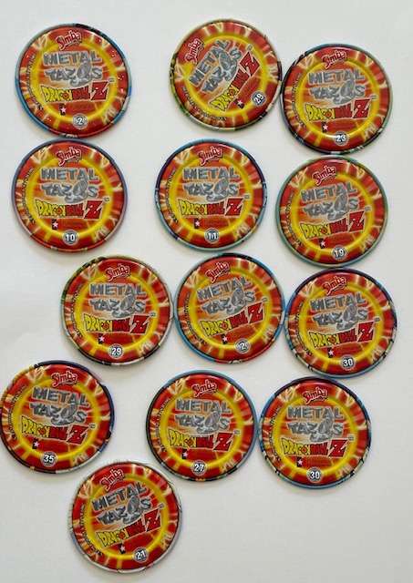 Dragon Ball Z Metal Tazo's x 13 - Great condition!