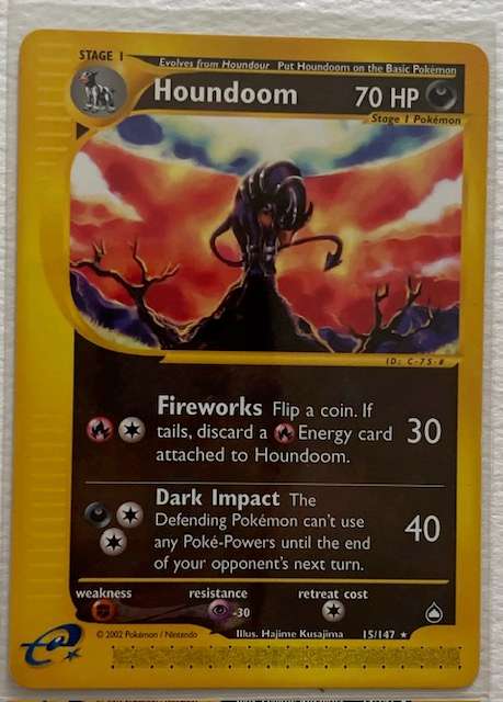 Pokémon Trading - HOUNDOOM - 15/147 - 2000- RARE! LP NM