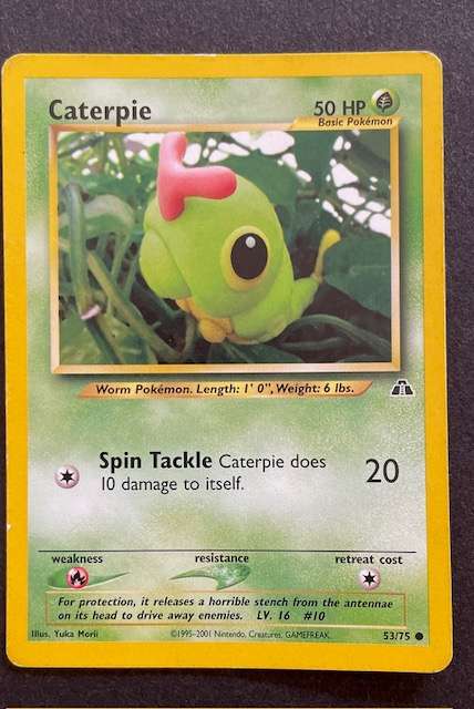 Pokémon Trading Cards x 4 CATERPIE 53/75, CORPISH 52/97, WAILMER 83/100. PORYGON 103a/147
