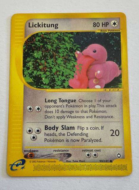 Pokémon TCG -LICKITUNG - 90/147  -  AQUAPOLIS - NM