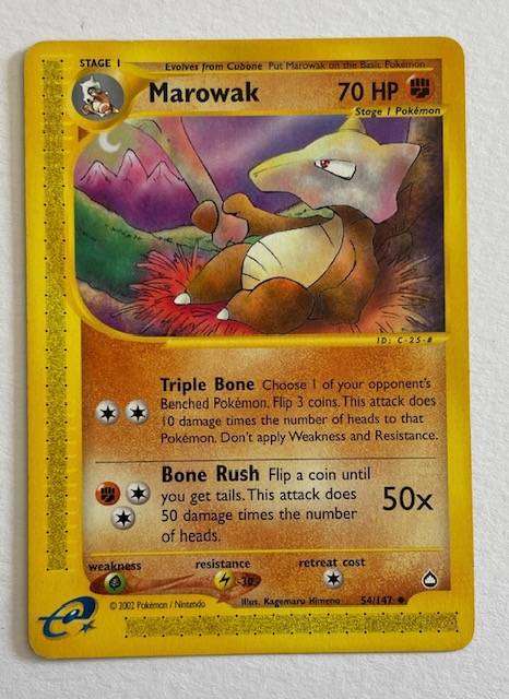 Pokémon TCG - MAROWAK - 2002 - 54/147  - UC -  AQUAPOLIS - NM