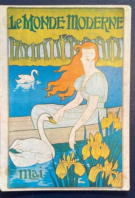 VINTAGE ART POSTCARD - LE MONDE MODERNE PAINTED 1896