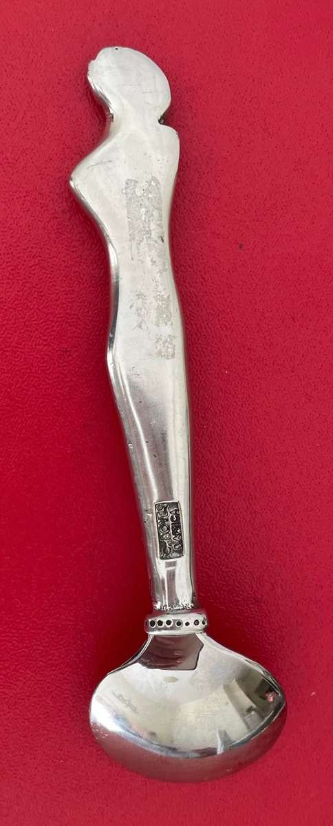 Carrol Boyes - pewter sugar spoon. "Woman design"