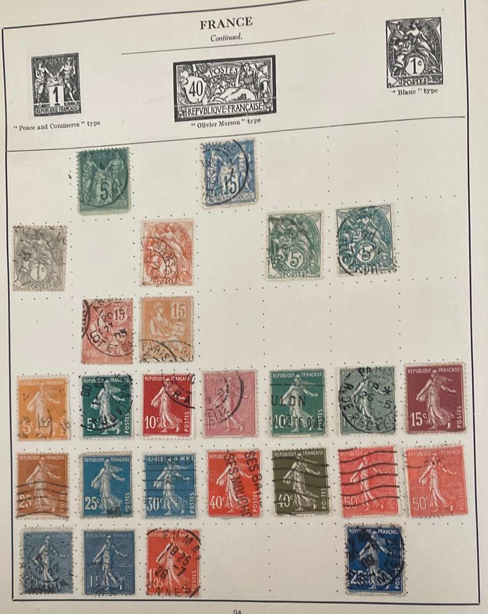 French early stamps on paper - used